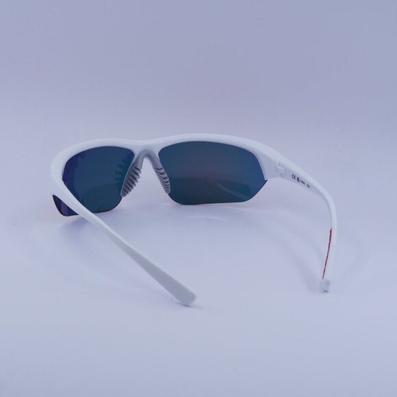 NIKE SKYLON ACE FQ4683 106 Sunglasses White Geometric Frame, Grey/Red Lenses - Picture 6 of 9